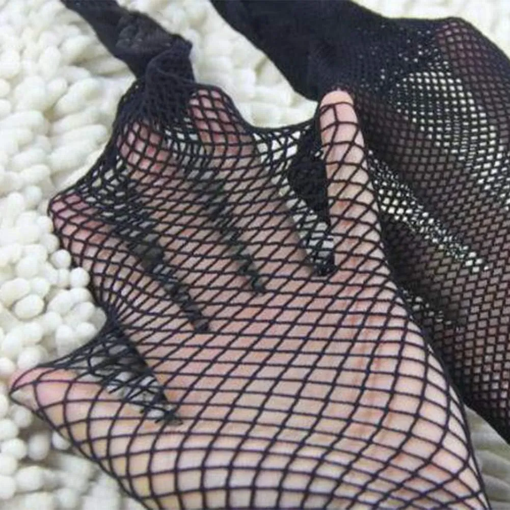 3 Pairs Kids Little Girls Fishnet Stockings Hollow Out Pantyhose Thigh High Mesh Tights Footed Leggings