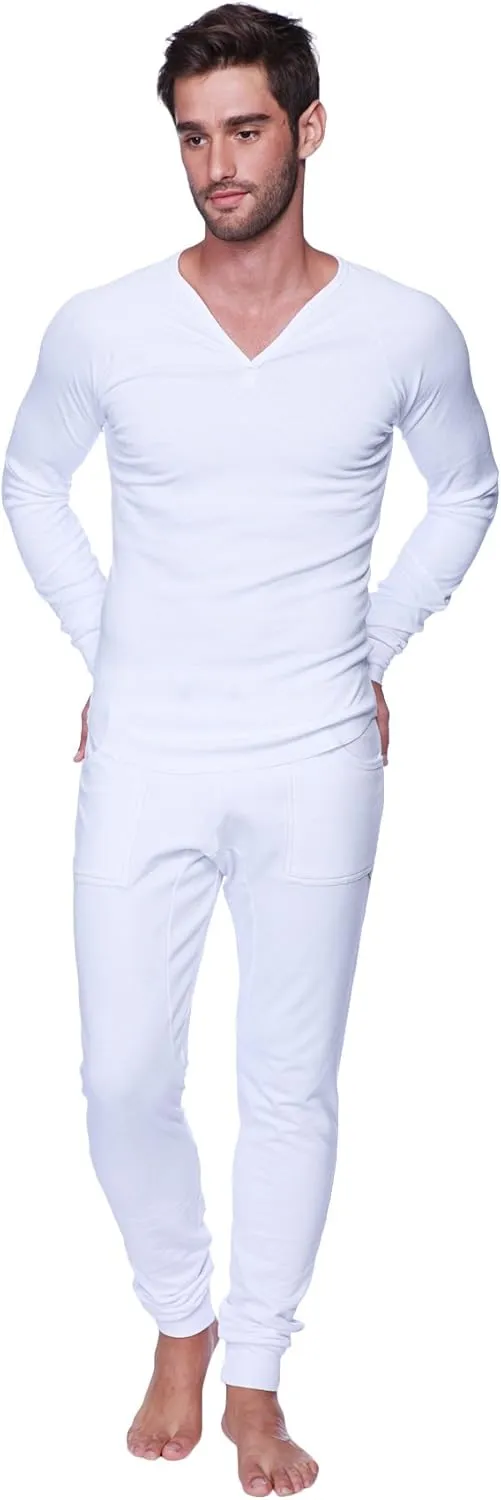 4-rth Men's Long Cuffed Jogger Yoga Sweat Pant Modal French Terry Made in America Caliifornia Stretch Fit European Style