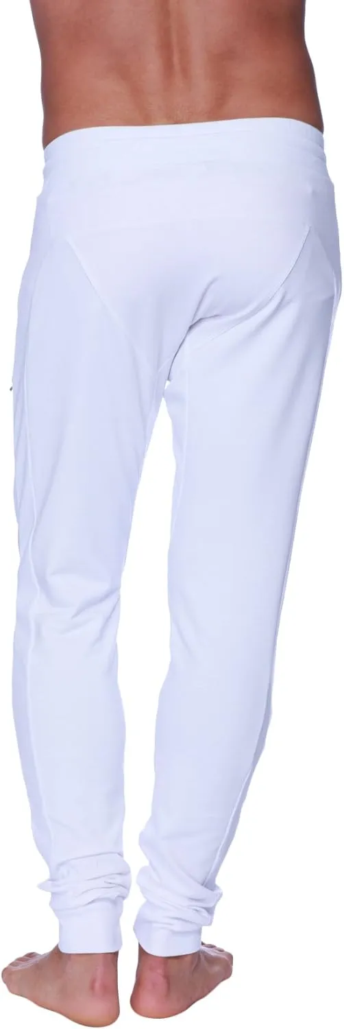 4-rth Men's Long Cuffed Jogger Yoga Sweat Pant Modal French Terry Made in America Caliifornia Stretch Fit European Style