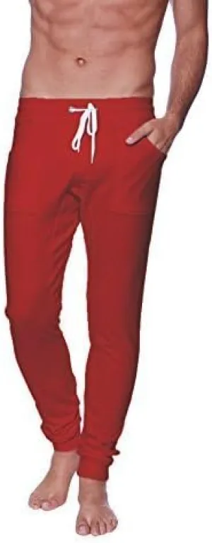 4-rth Men's Long Cuffed Jogger Yoga Sweat Pant Modal French Terry Made in America Caliifornia Stretch Fit European Style