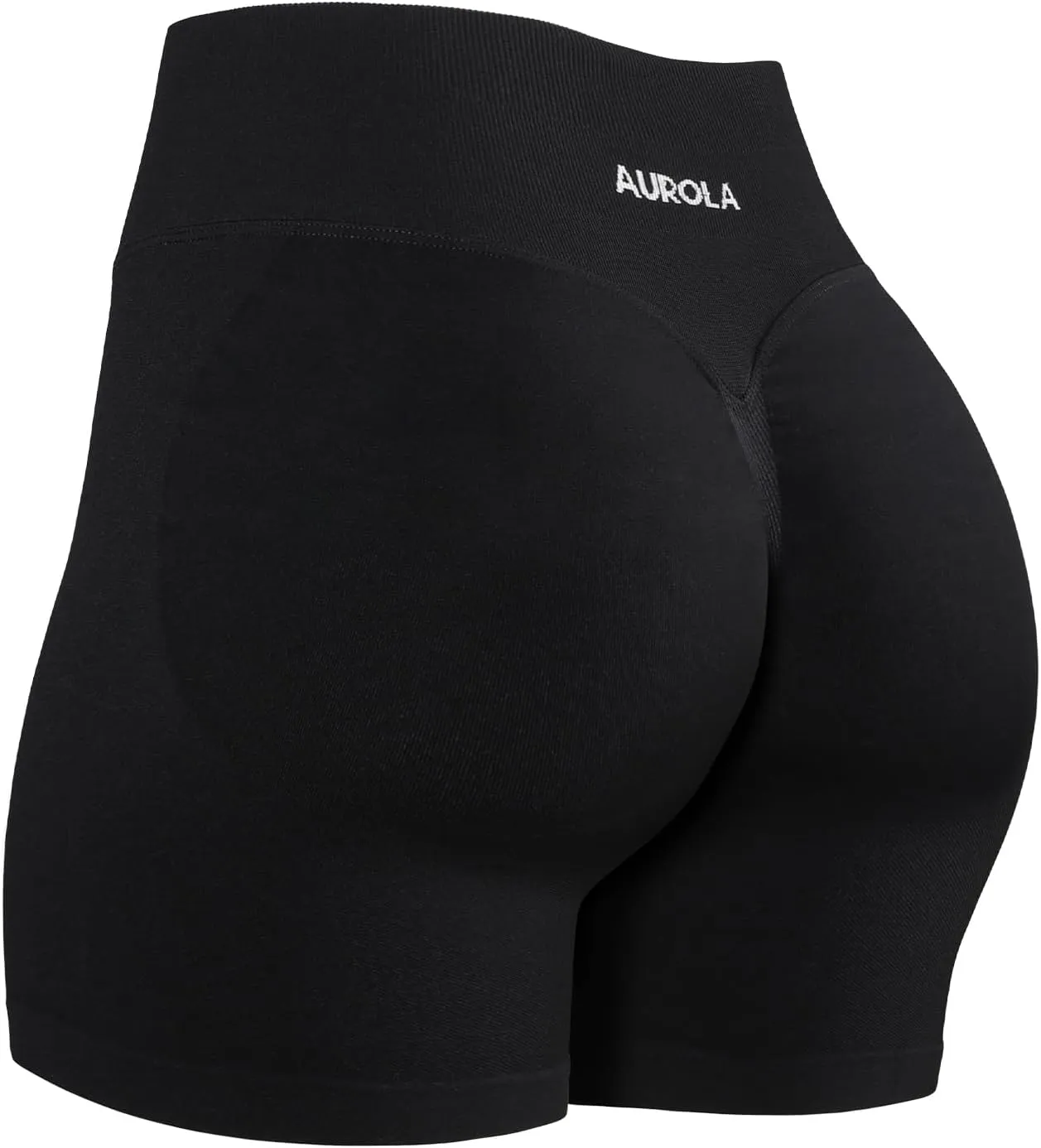 AUROLA Influence Workout Shorts for Women,2.5 3.5 4.5 5.5 6.5 No Roll Up Squat Proof Scrunch Seamless Compression Gym Short