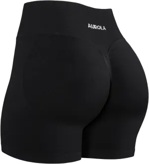 AUROLA Influence Workout Shorts for Women,2.5 3.5 4.5 5.5 6.5 No Roll Up Squat Proof Scrunch Seamless Compression Gym Short