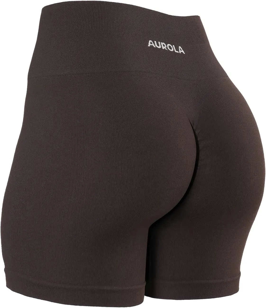 AUROLA Power Workout Shorts for Women Tummy Control Squat Proof Ribbed Thick Seamless Scrunch Active Short