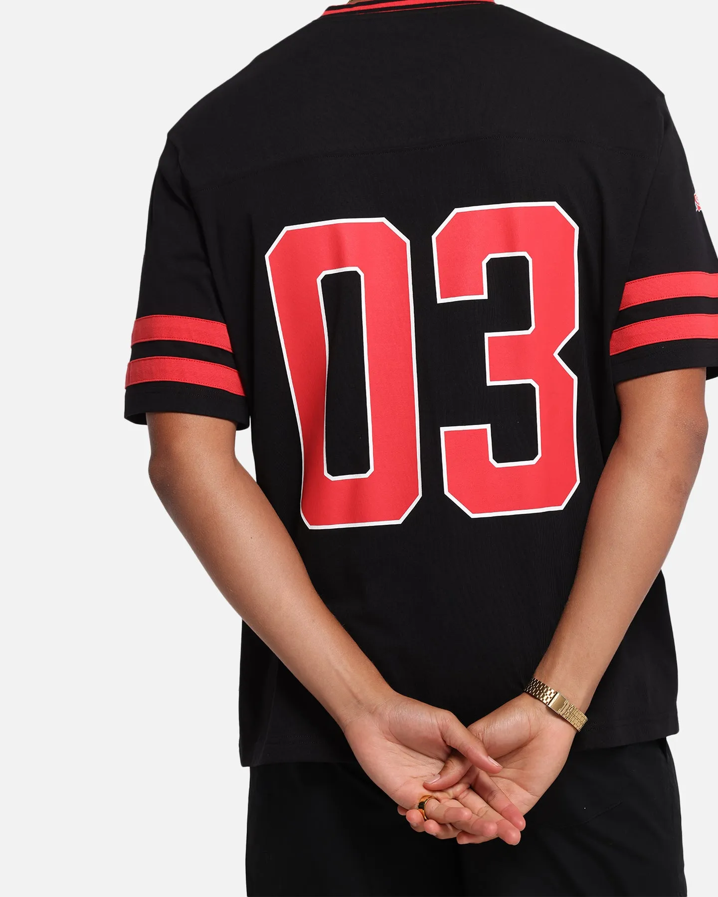 Carre Rose Football T-Shirt Black/Red