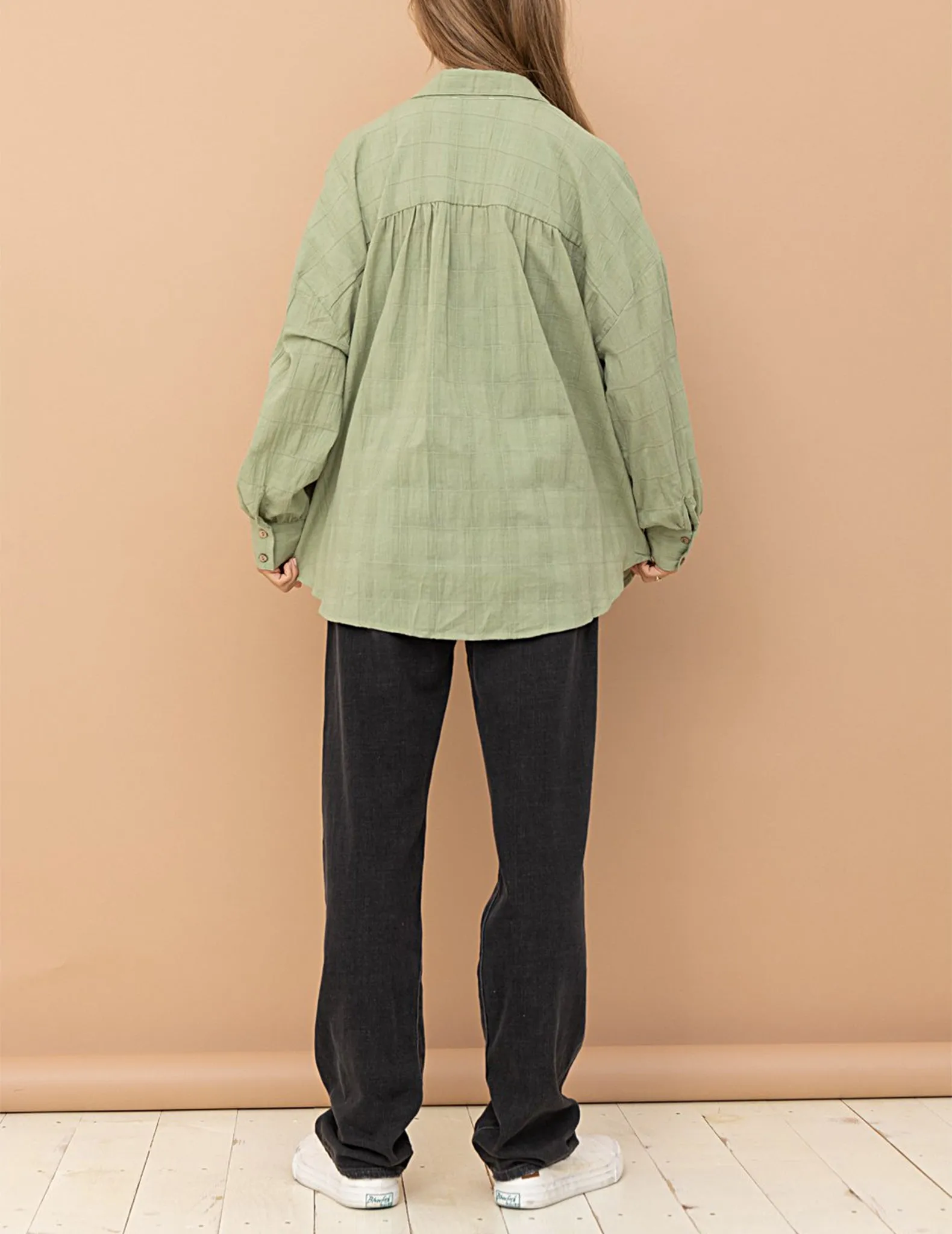 Cassie Checkered Cotton Button-Up Shirt