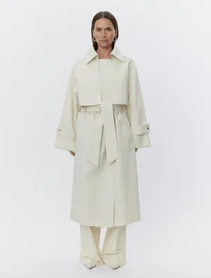 Chapin 3 Piece Shiny Trench Coat