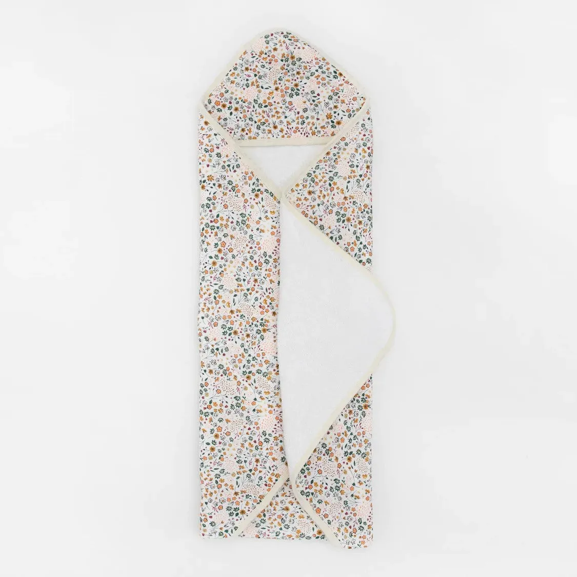 Cotton Hooded Towel & Wash Cloth (Pressed Petals)