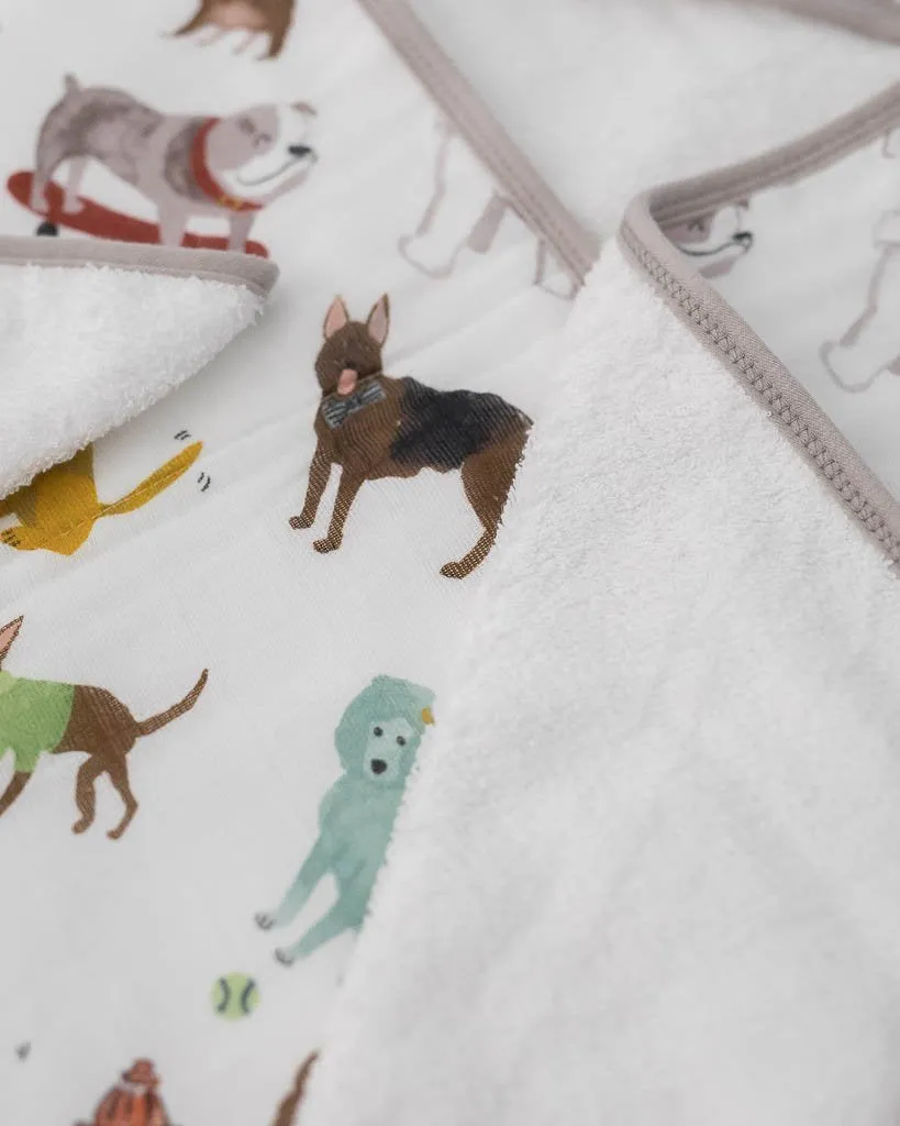 Cotton Hooded Towel & Wash Cloth (Woof)