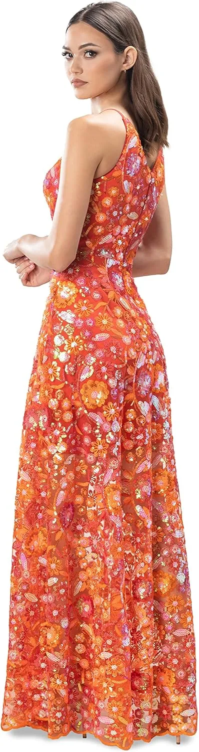 Dress the Population Women's Ariyah Fit and Flare Maxi Dress