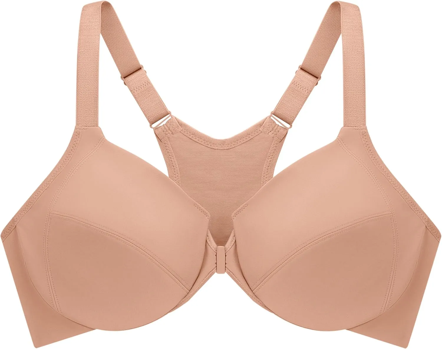 Glamorise Women's Plus Size Front-Closure Wonderwire Bra Underwire #1247