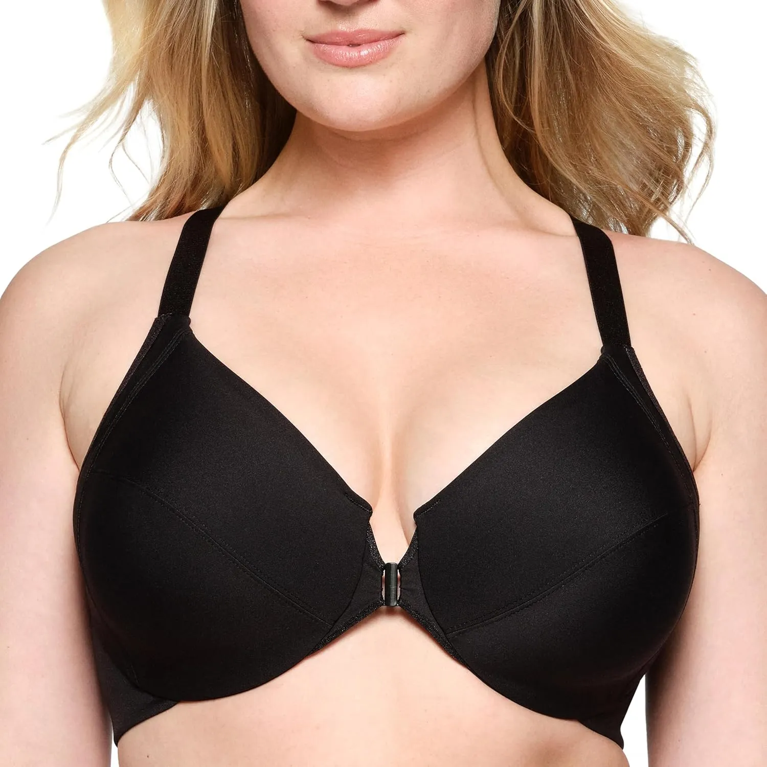 Glamorise Women's Plus Size Front-Closure Wonderwire Bra Underwire #1247
