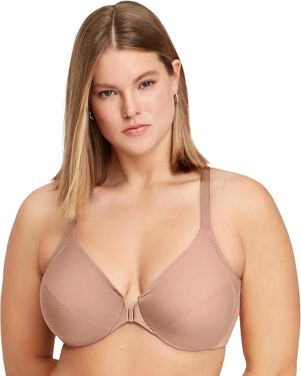 Glamorise Women's Plus Size Front-Closure Wonderwire Bra Underwire #1247