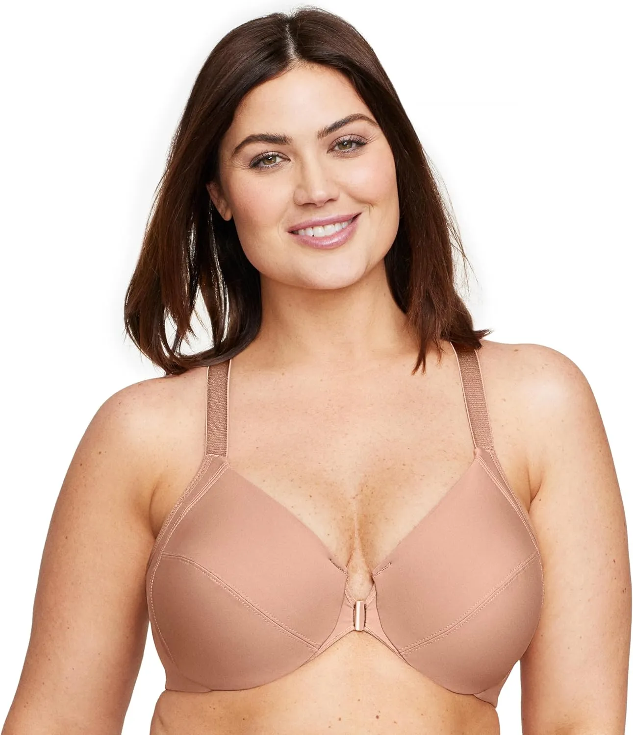 Glamorise Women's Plus Size Front-Closure Wonderwire Bra Underwire #1247