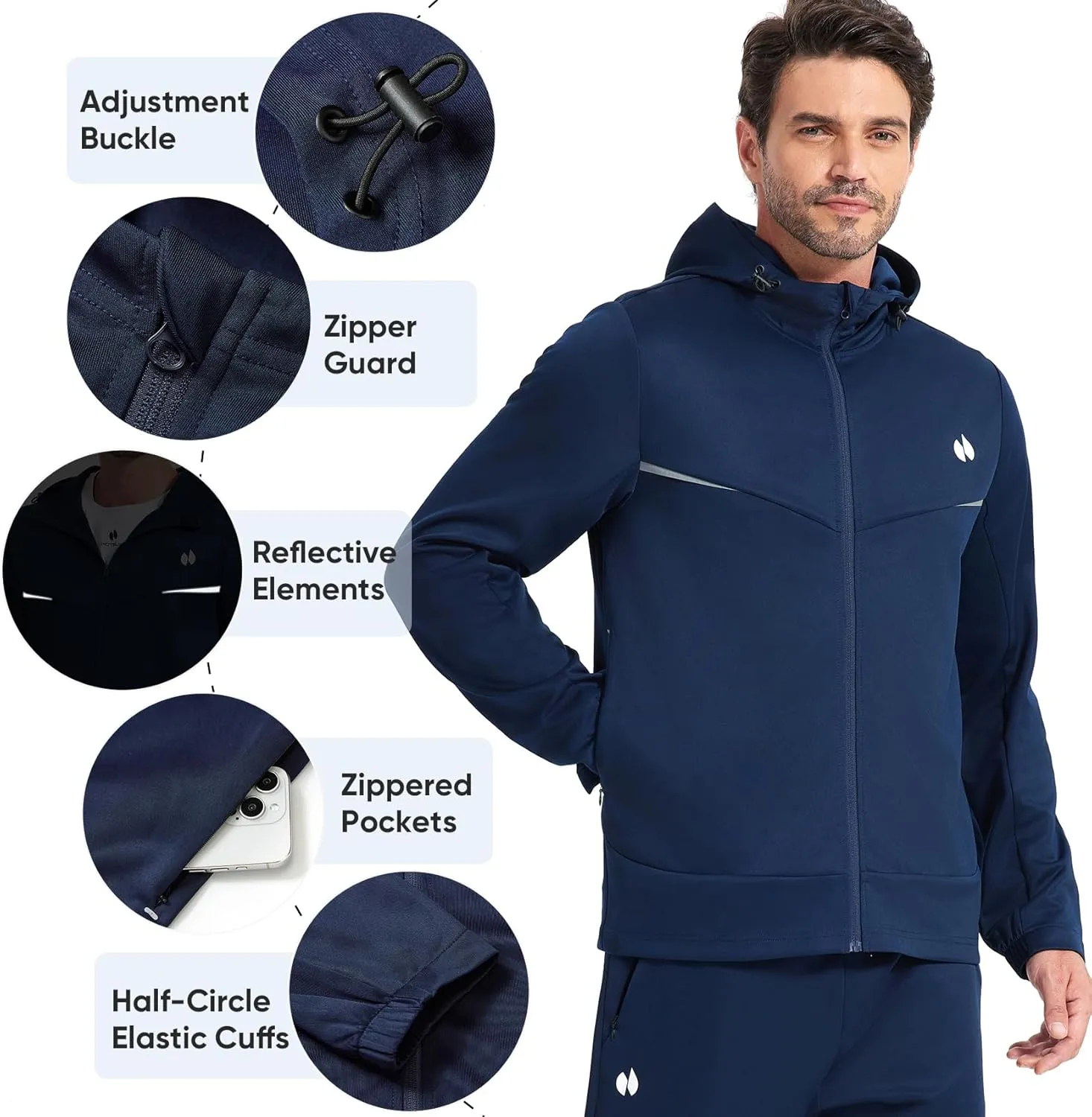 HOTSUIT Sweat Suits Men Tracksuit for Men Sweatsuits 2 Piece Set Track Suits Jogging Casual Outfits Hoodie Athletic Full Zip