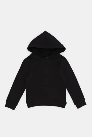Infant Boys Black Hooded Sweatshirt
