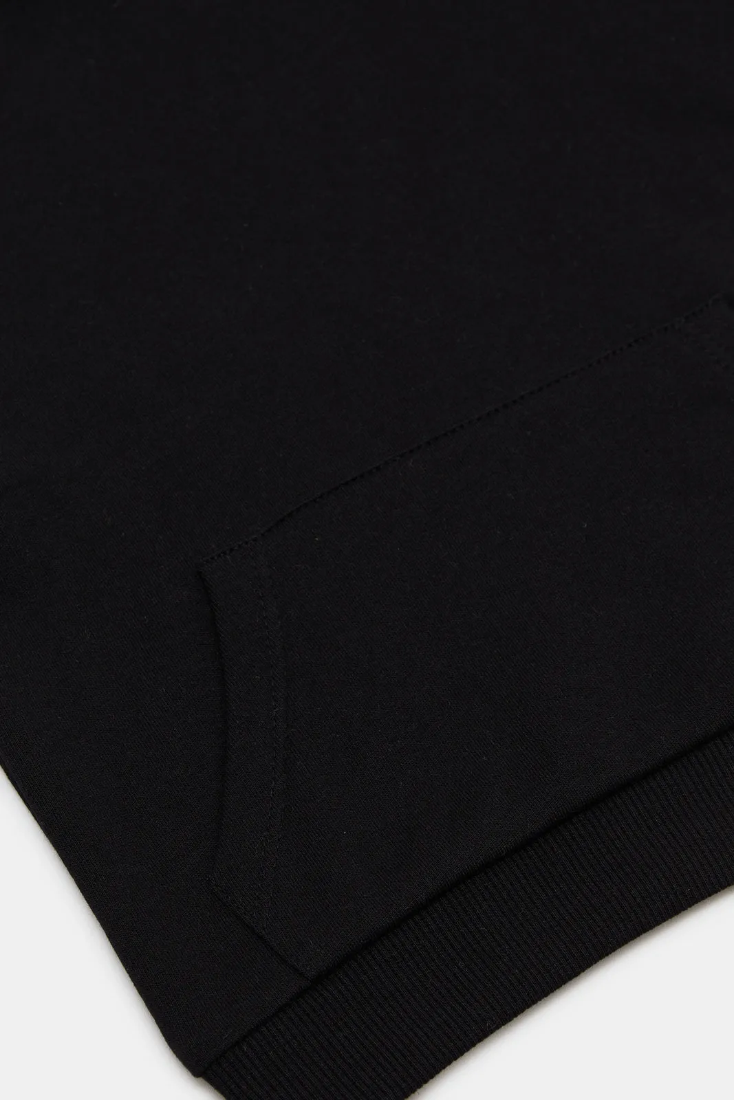 Infant Boys Black Hooded Sweatshirt