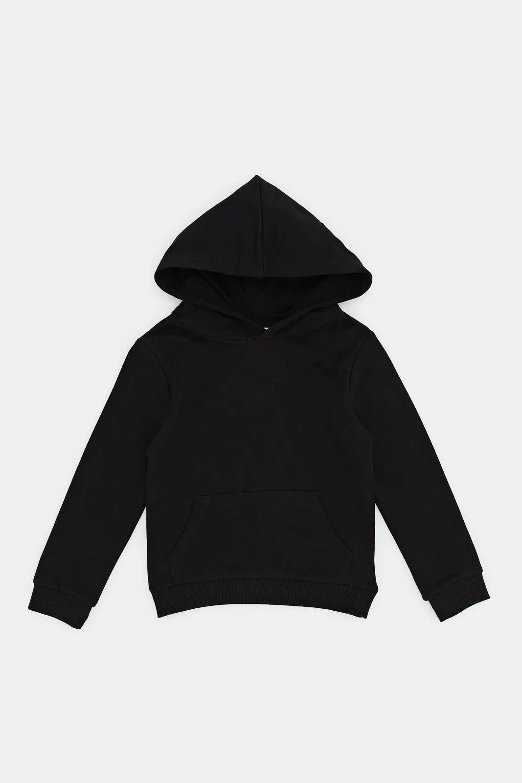 Infant Boys Black Hooded Sweatshirt