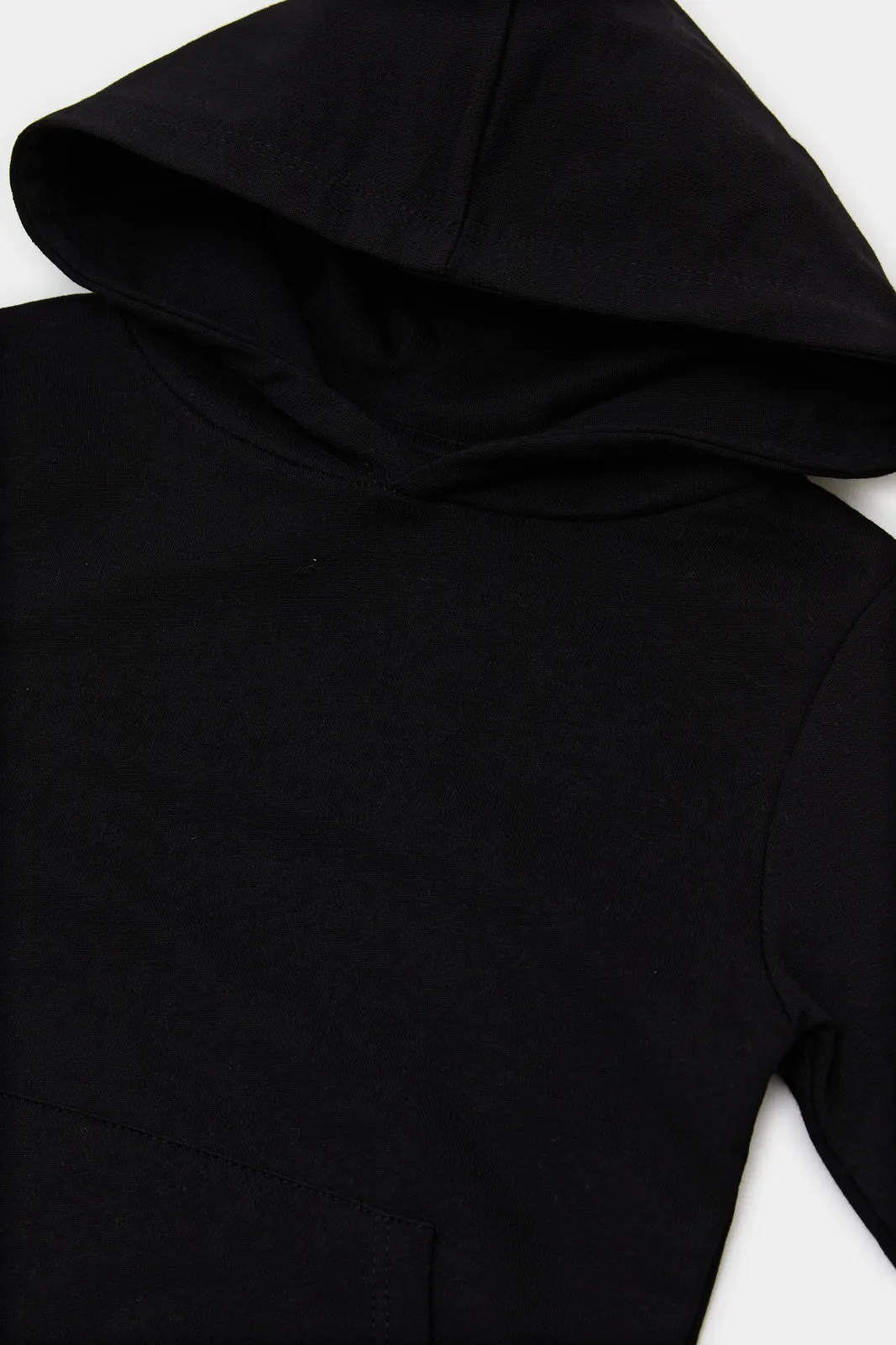 Infant Boys Black Hooded Sweatshirt