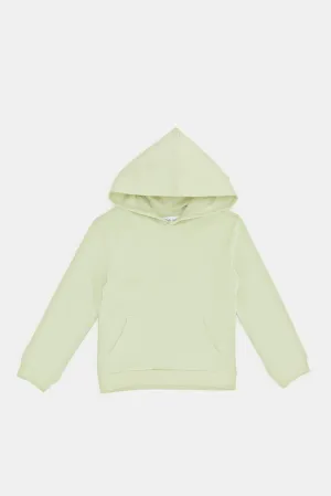 Infant Boys Mint Hooded Sweatshirt