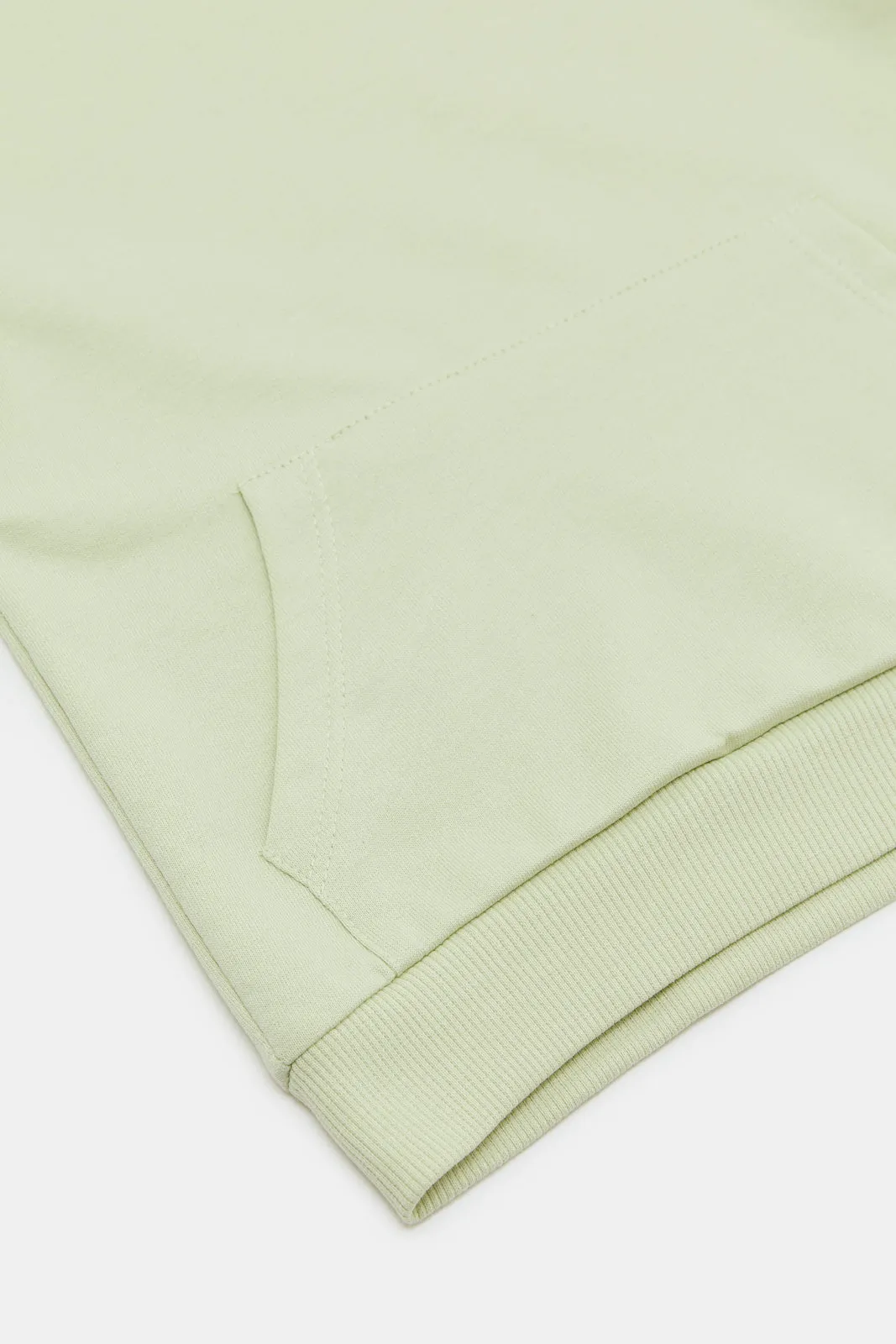 Infant Boys Mint Hooded Sweatshirt