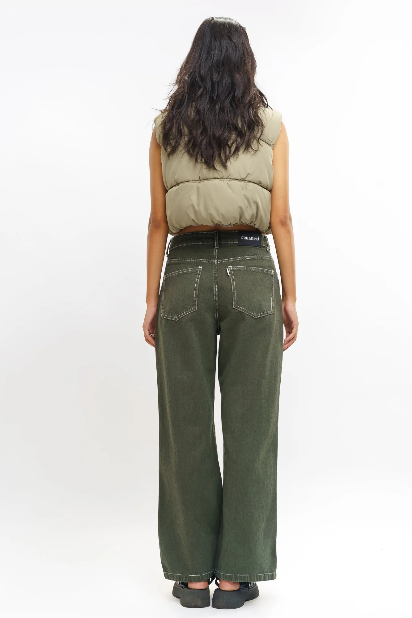 Juniper Contrast Wide Jeans
