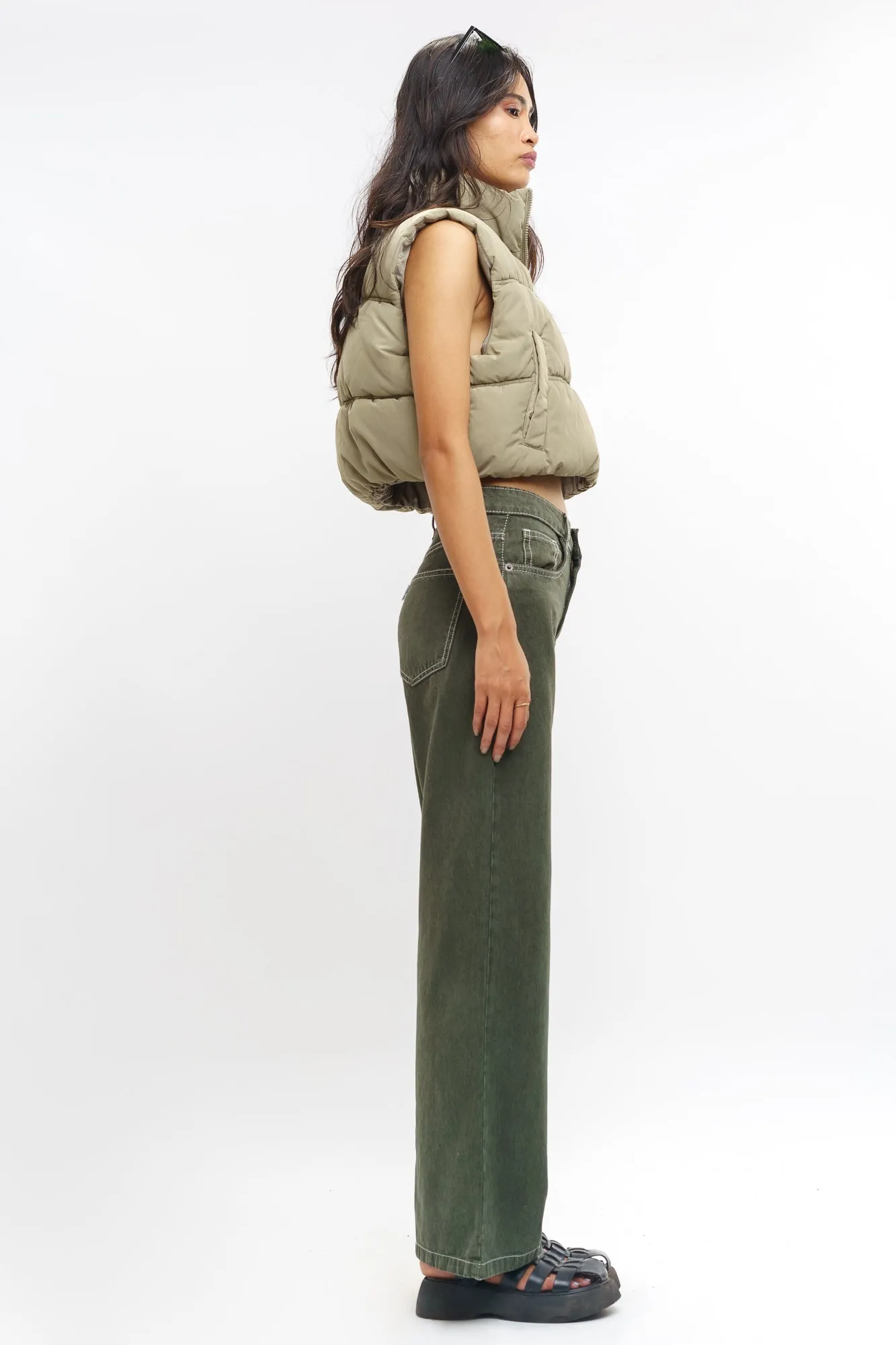 Juniper Contrast Wide Jeans