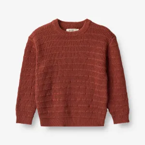 Knit Pullover Petro - red