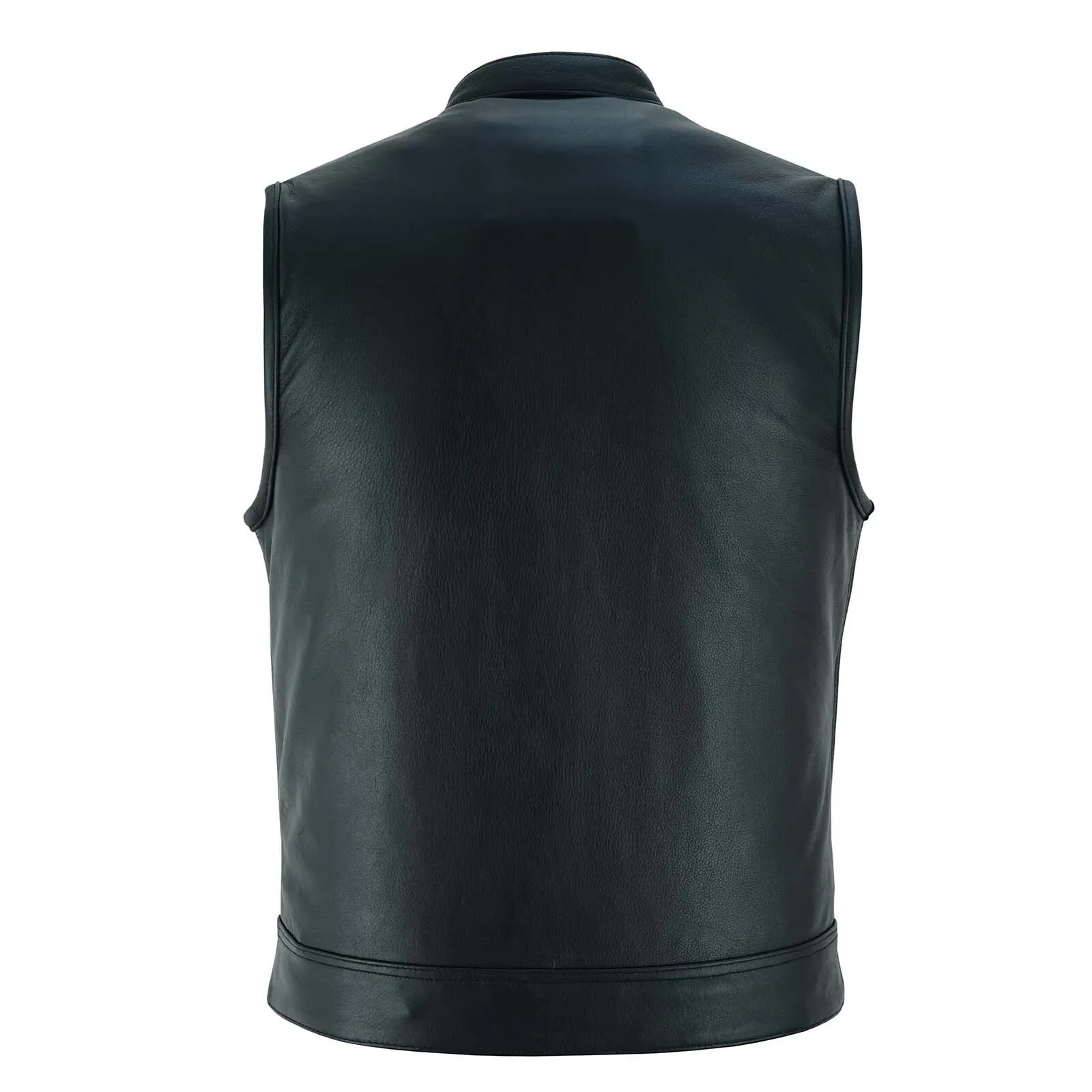 Leatherick SOA Vest with Red Satin Liner