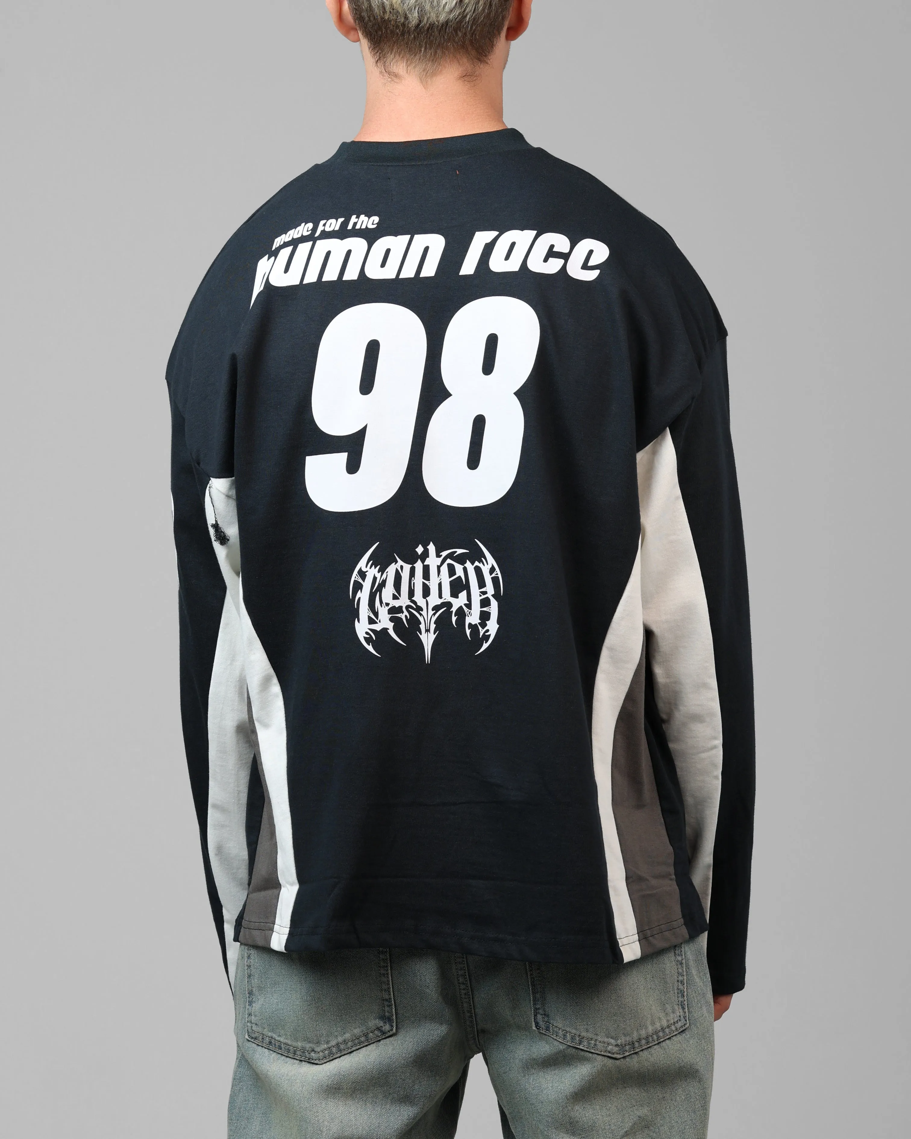 Loiter Night Crawler Long Sleeve T-Shirt Black/White