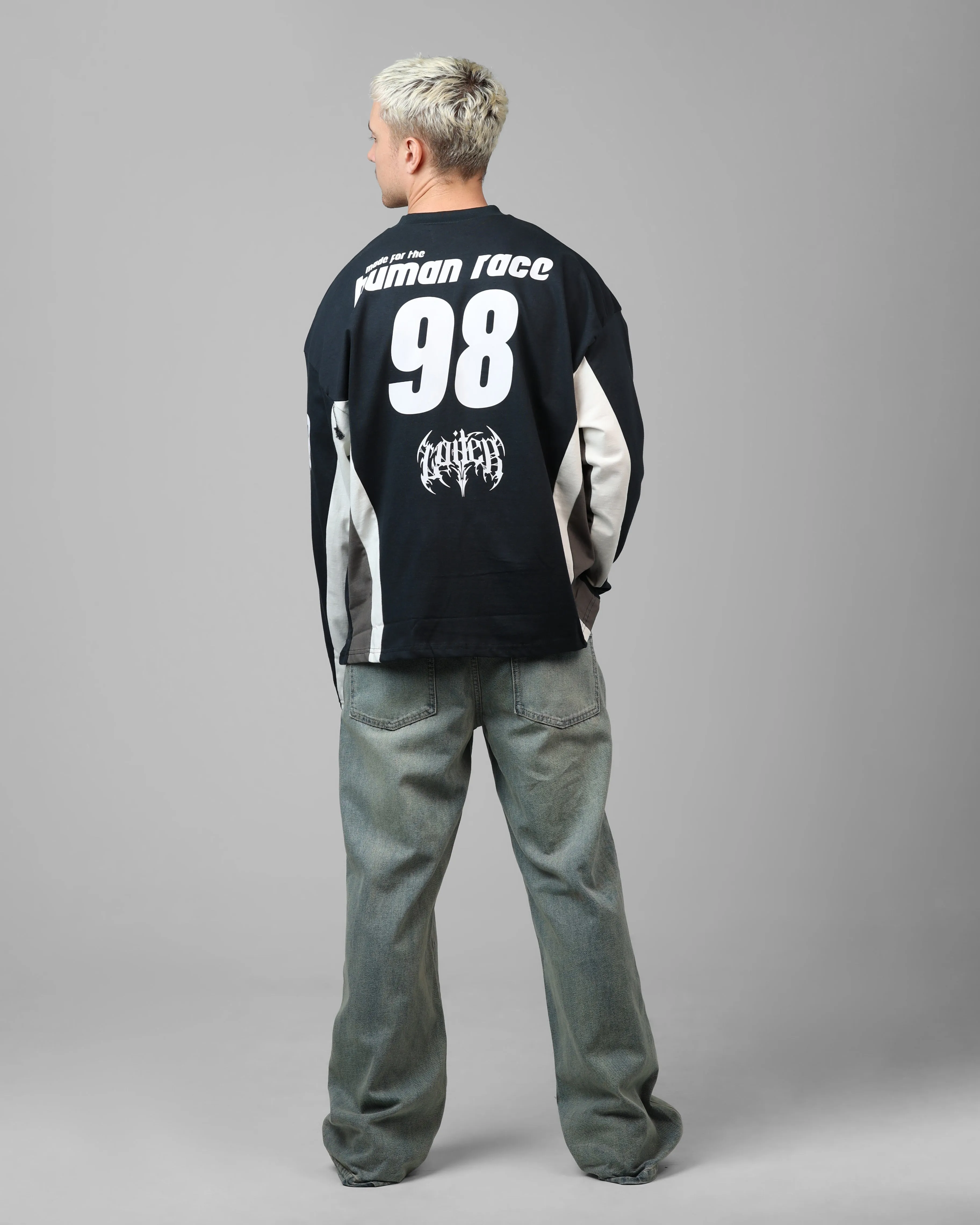 Loiter Night Crawler Long Sleeve T-Shirt Black/White