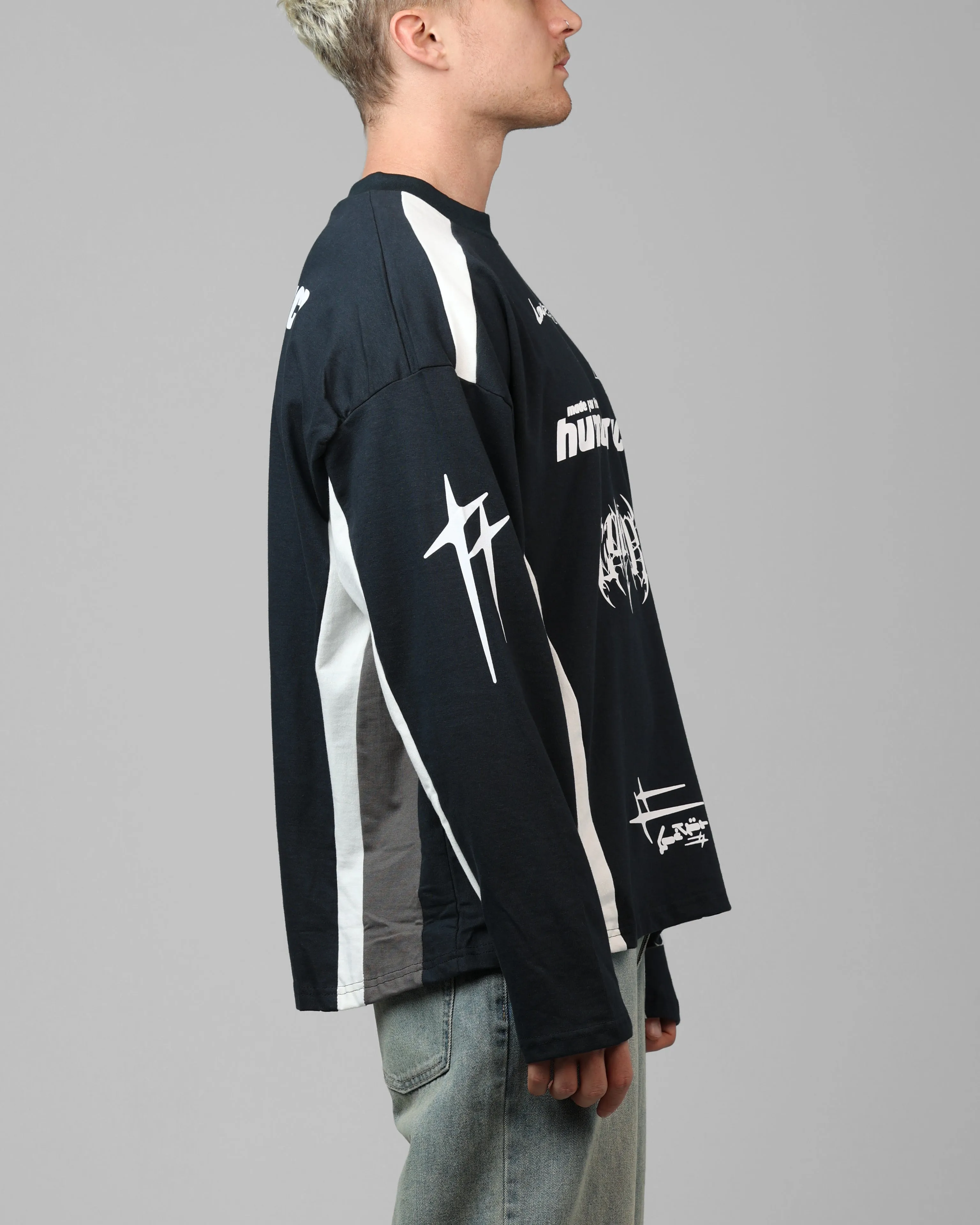 Loiter Night Crawler Long Sleeve T-Shirt Black/White