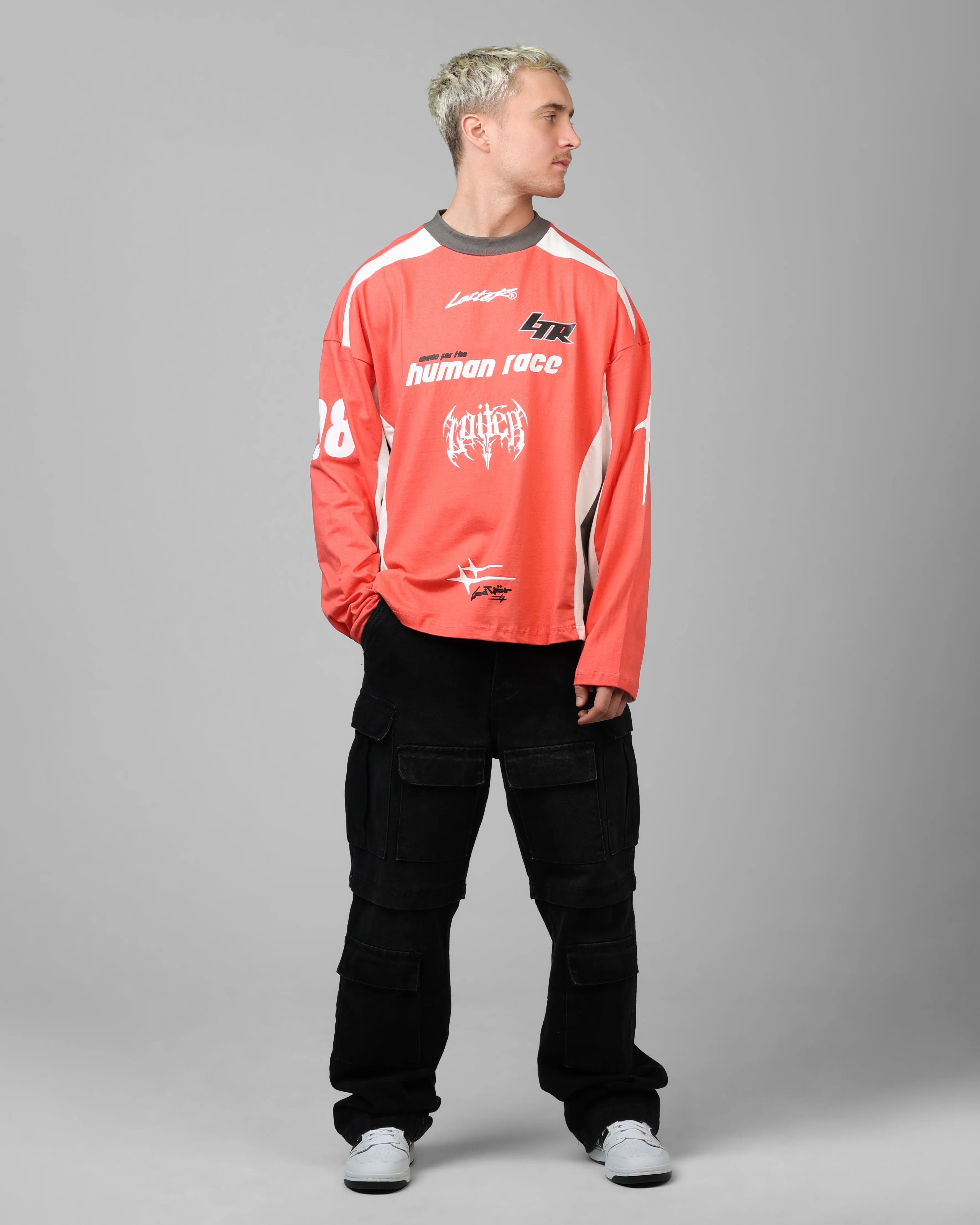 Loiter Night Crawler Long Sleeve T-Shirt Red/Black