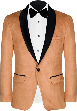 Men's Blazer Velvet Long Sleeve Regular Fit Suit Sport Coat Jacket Casual Lightweight Business Office Meeting Coat