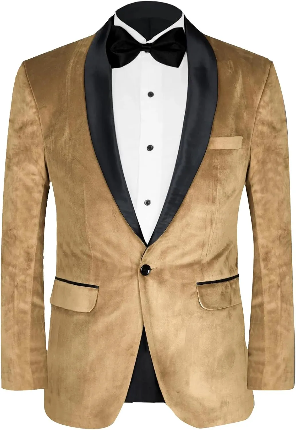 Men's Blazer Velvet Long Sleeve Regular Fit Suit Sport Coat Jacket Casual Lightweight Business Office Meeting Coat