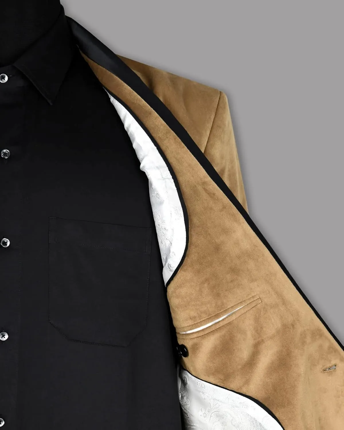 Men's Blazer Velvet Long Sleeve Regular Fit Suit Sport Coat Jacket Casual Lightweight Business Office Meeting Coat