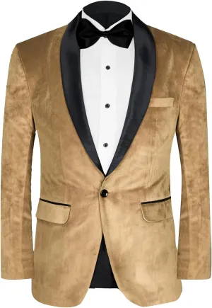 Men's Blazer Velvet Long Sleeve Regular Fit Suit Sport Coat Jacket Casual Lightweight Business Office Meeting Coat
