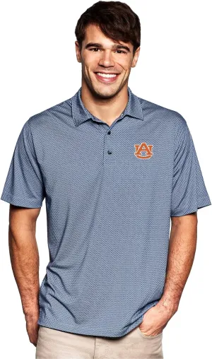 Men's Collegiate Premium Moisture Wicking Stretch Fit Diamond Print Polo
