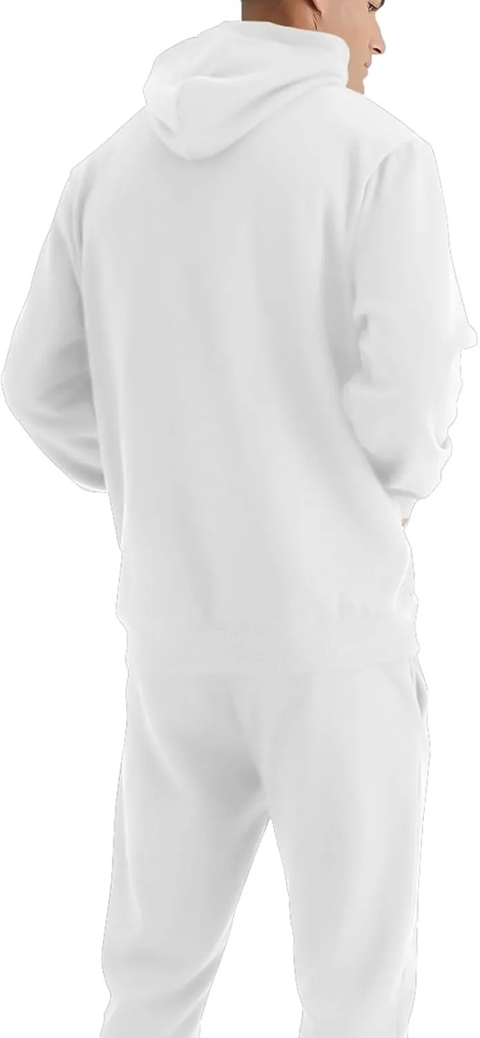 Men's Tacksuit 2-Piece Active Set:Fleece Pullover Sweatshirt and Sweatpants,Jogging Sweatsuit Outfit