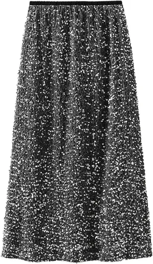 Midi Skirts for Women Fashion Casual Mid Length Skirts Boho Flowy Pleated Skirt Fashion Elastic High Waist Skirts