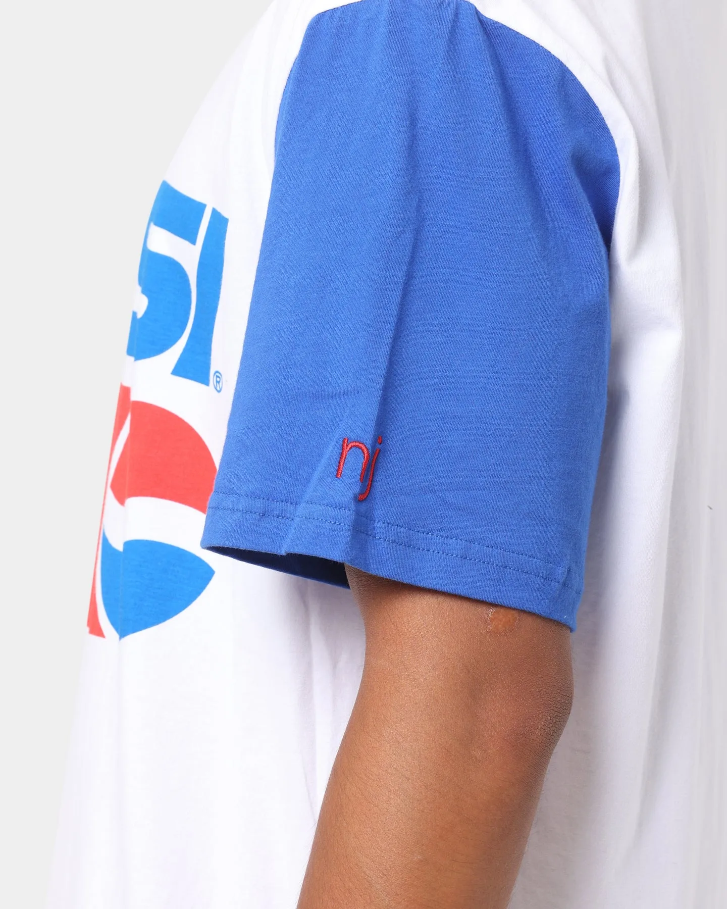 Nana Judy Pepsi Contrast Sleeve T-Shirt White