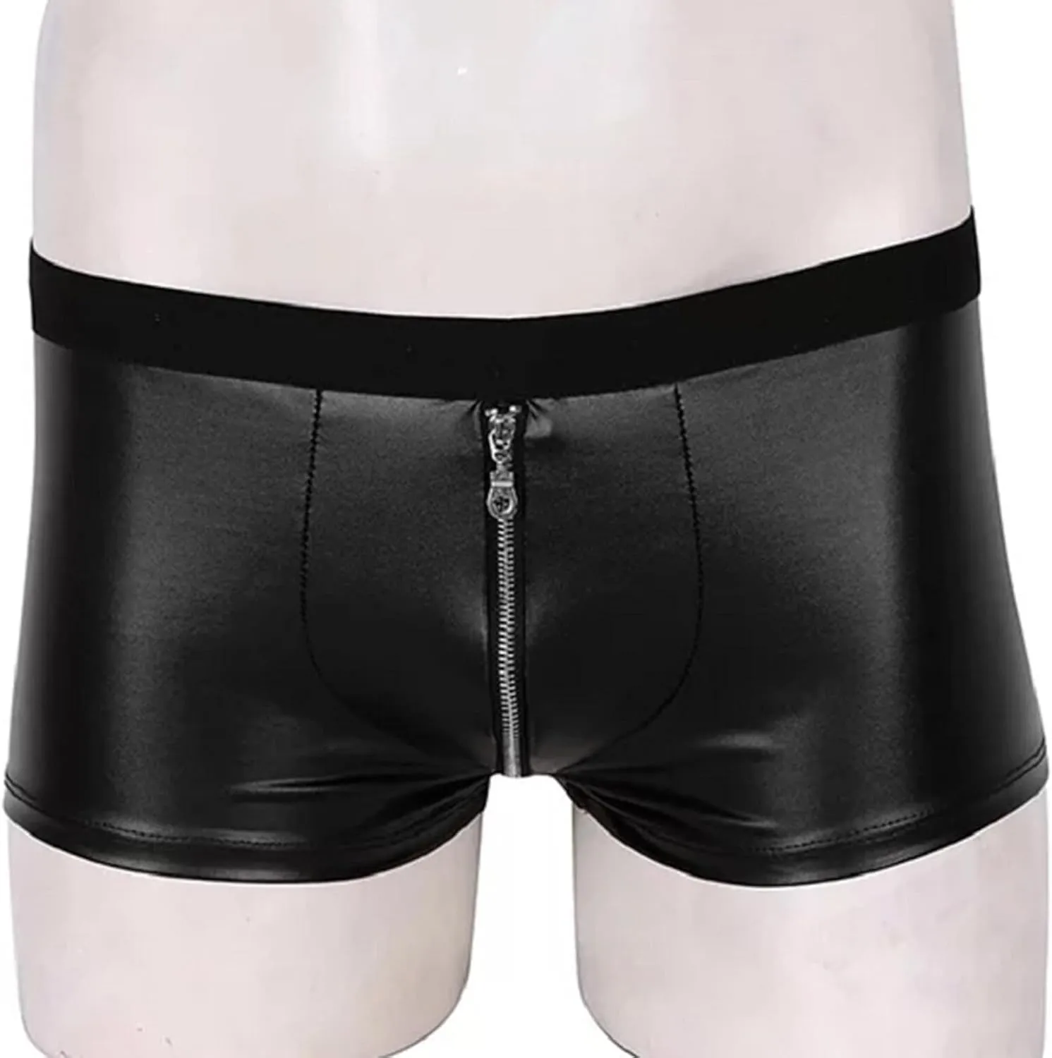 Panegy Men's Tight Faux Leather Shorts Boxer Briefs Cheecky Underwear Bikini Panties