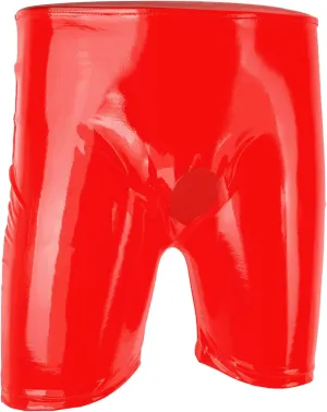 Panegy Men's Tight Faux Leather Shorts Boxer Briefs Cheecky Underwear Bikini Panties