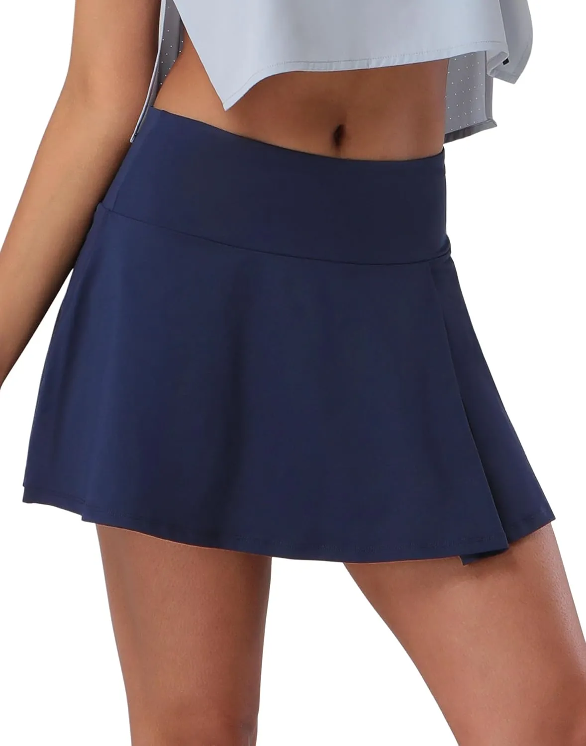 Pioneer Camp Women's 14" Tennis Skirts High Waisted Athletic Golf Skort with Shorts 3 Pockets for Pickleball Workout Running