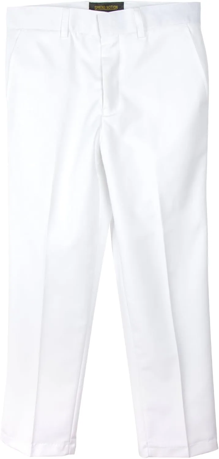 Spring Notion Boys' Flat Front Dress Pants