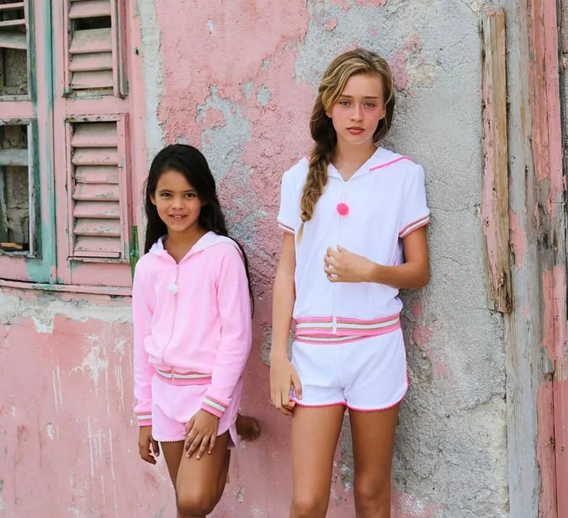 SUNUVA~ 2 pc Terry hoodie/short set