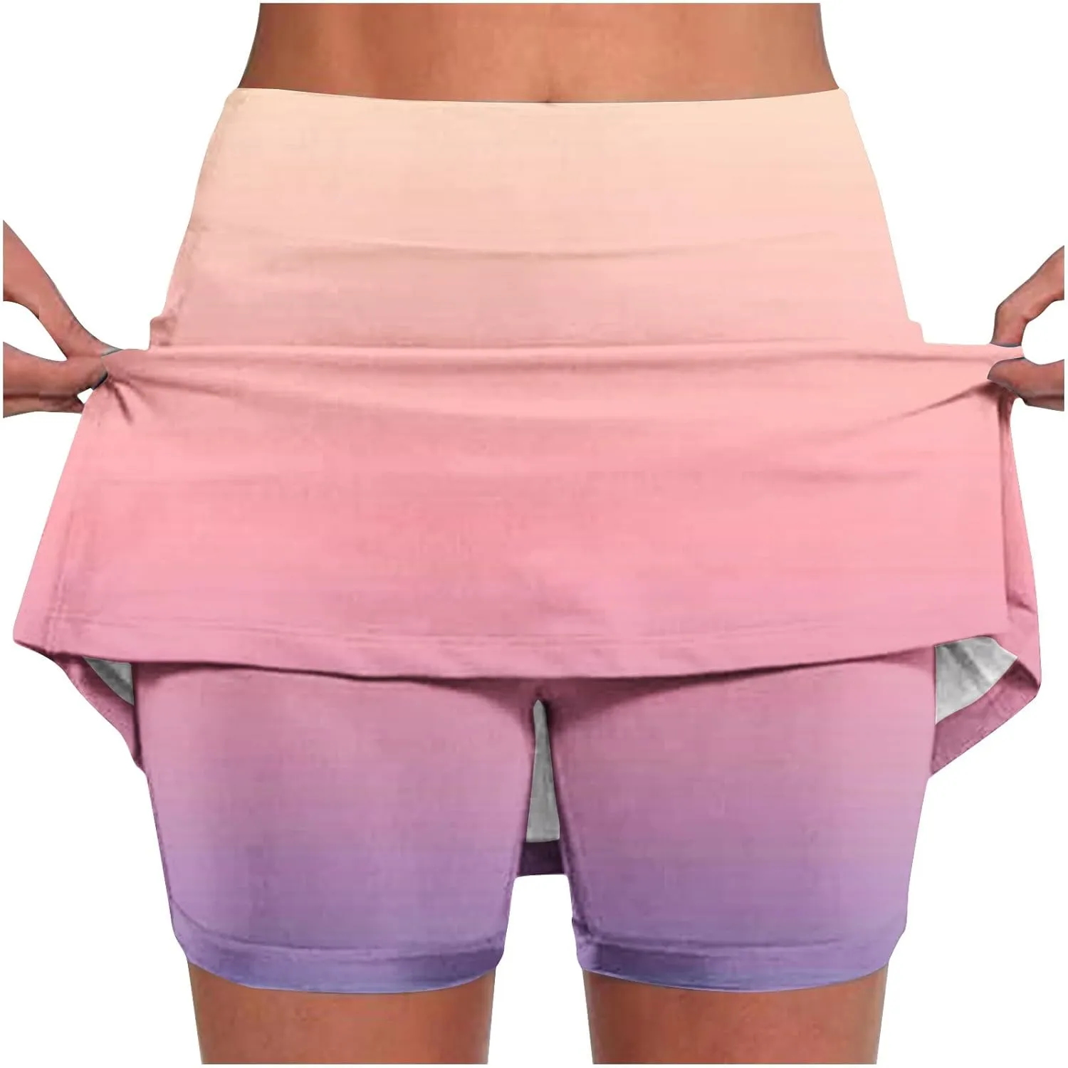 TANGNADE Womens Summer Outfits Skorts Plus Size Mid-Waisted Tennis Skirts Athletic Golf Skorts for Workout Pickleball