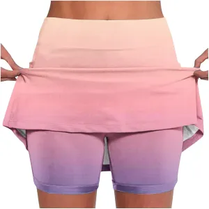 TANGNADE Womens Summer Outfits Skorts Plus Size Mid-Waisted Tennis Skirts Athletic Golf Skorts for Workout Pickleball