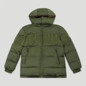 Team Logo Reversible Duck Down Jacket Khaki/Olive