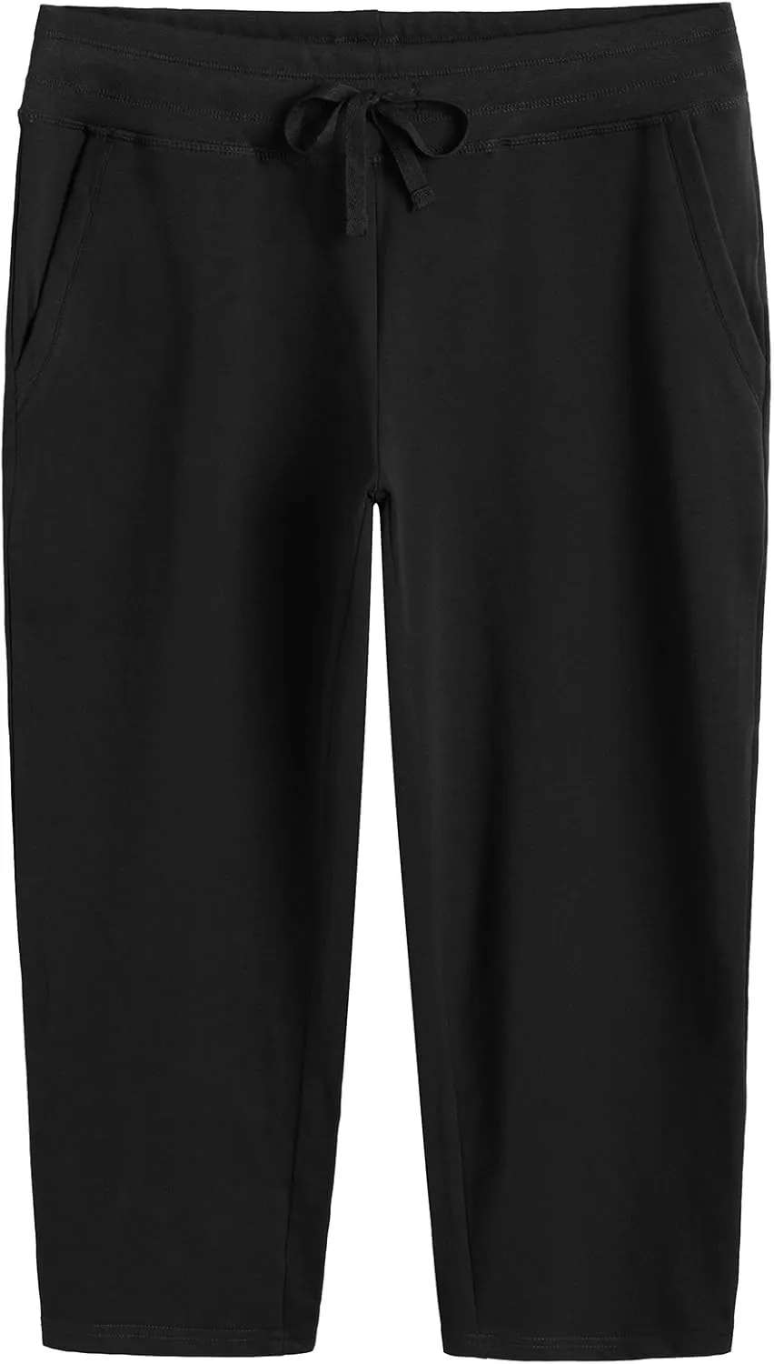 Weintee Women's Cotton Capri Pants with Pockets