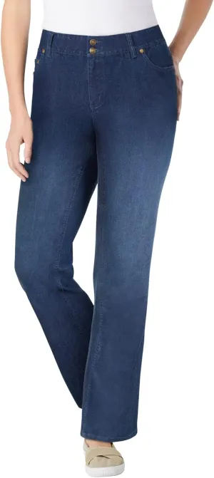 Woman Within Plus Size Secret Solutions; Tummy Smoothing Bootcut Denim Jean